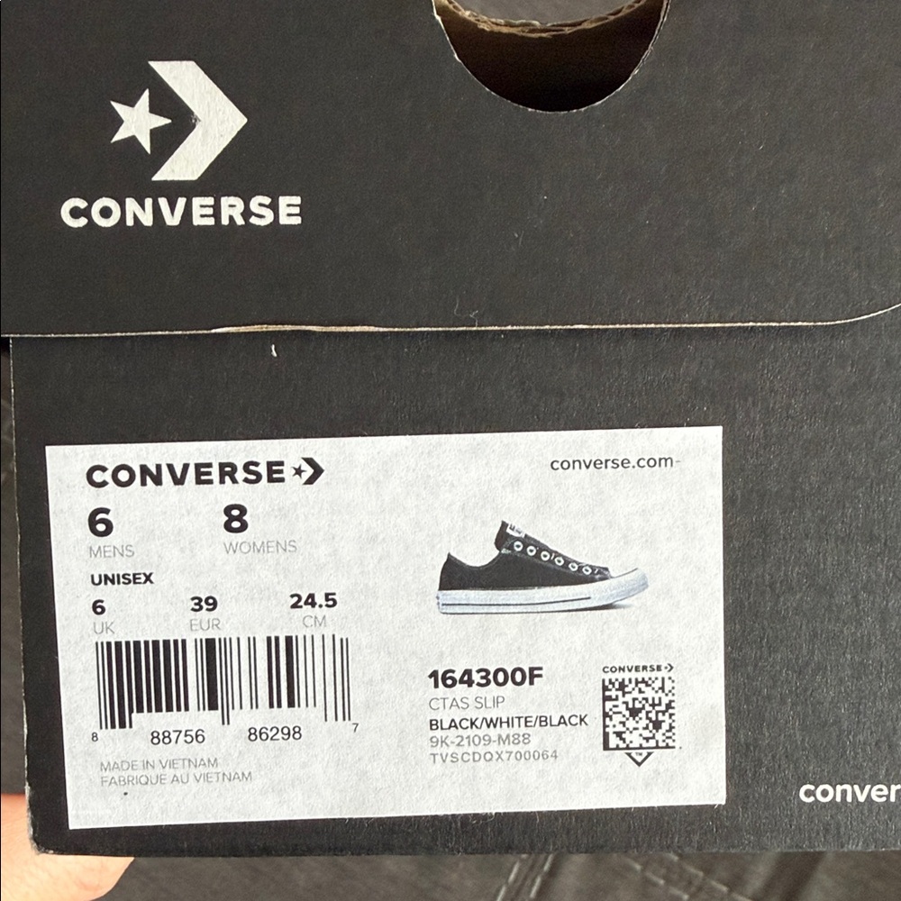 Converse Black and White Slip-On Shoes